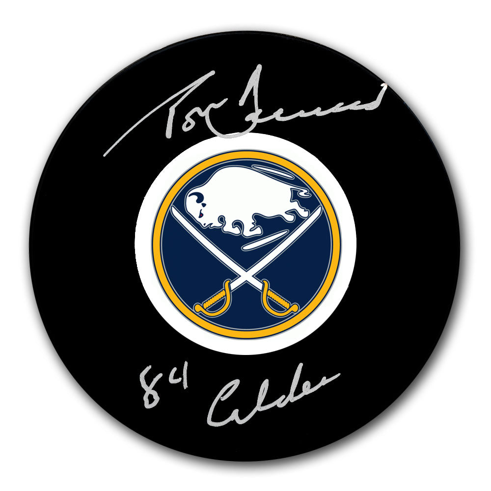 Tom Barrasso Buffalo Sabres 1984 Calder Autographed Puck - Sport Authentix Inc