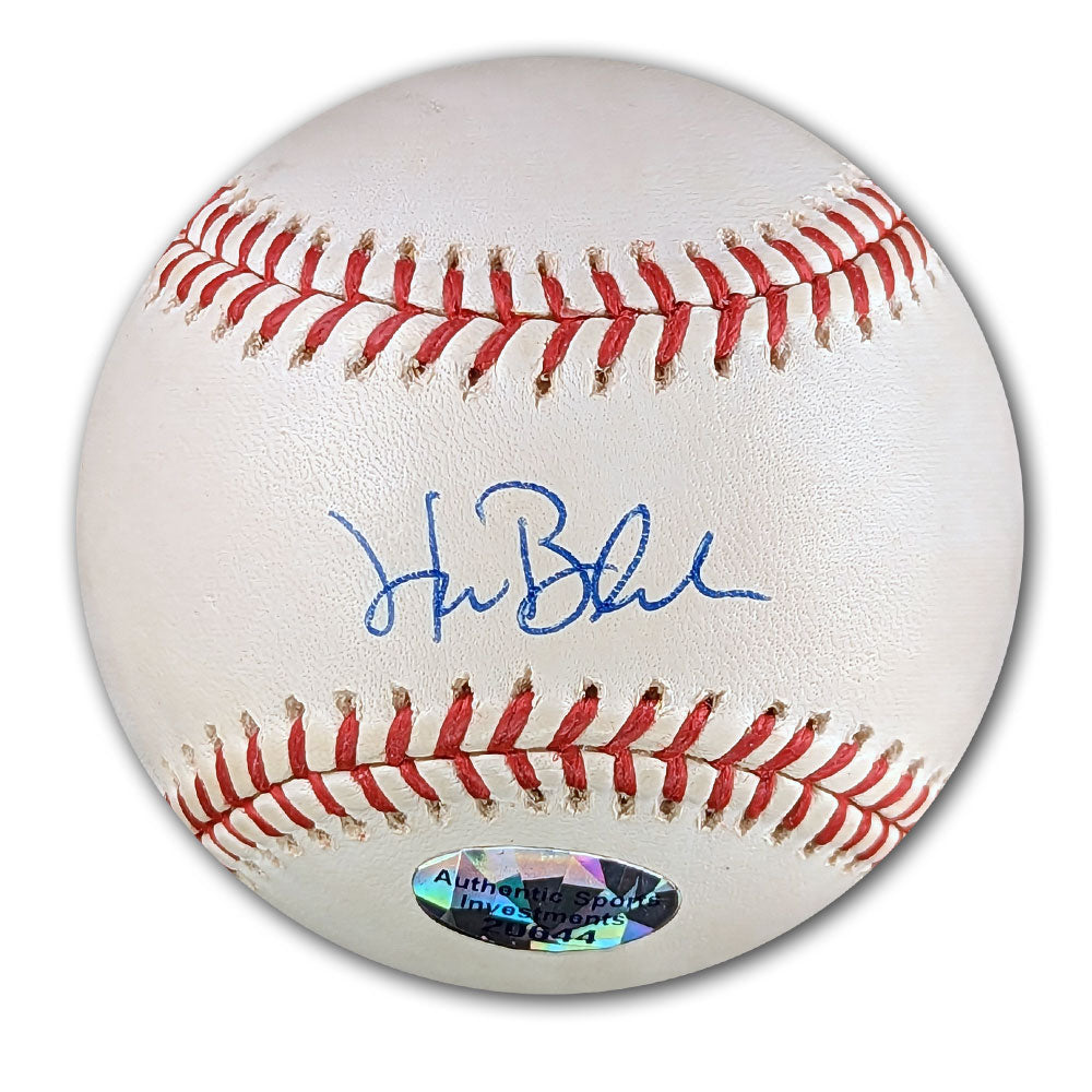 Hank Blalock Autographed MLB Official Major League Baseball