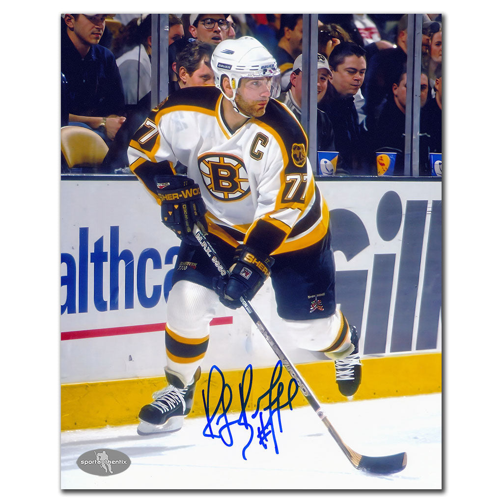Ray Bourque Boston Bruins WHITE JERSEY Autographed 8x10 - Sport Authentix Inc