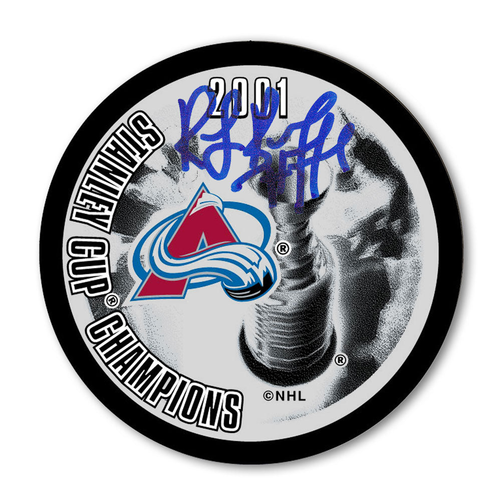 Ray Bourque Colorado Avalanche 2001 Stanley Cup Champions Autographed Puck - Sport Authentix Inc