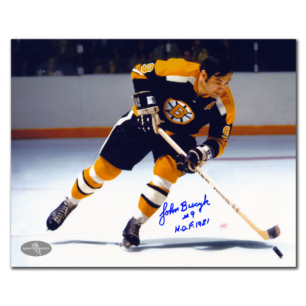 Johnny Bucyk Boston Bruins ACTION Autographed 8x10 - Sport Authentix Inc