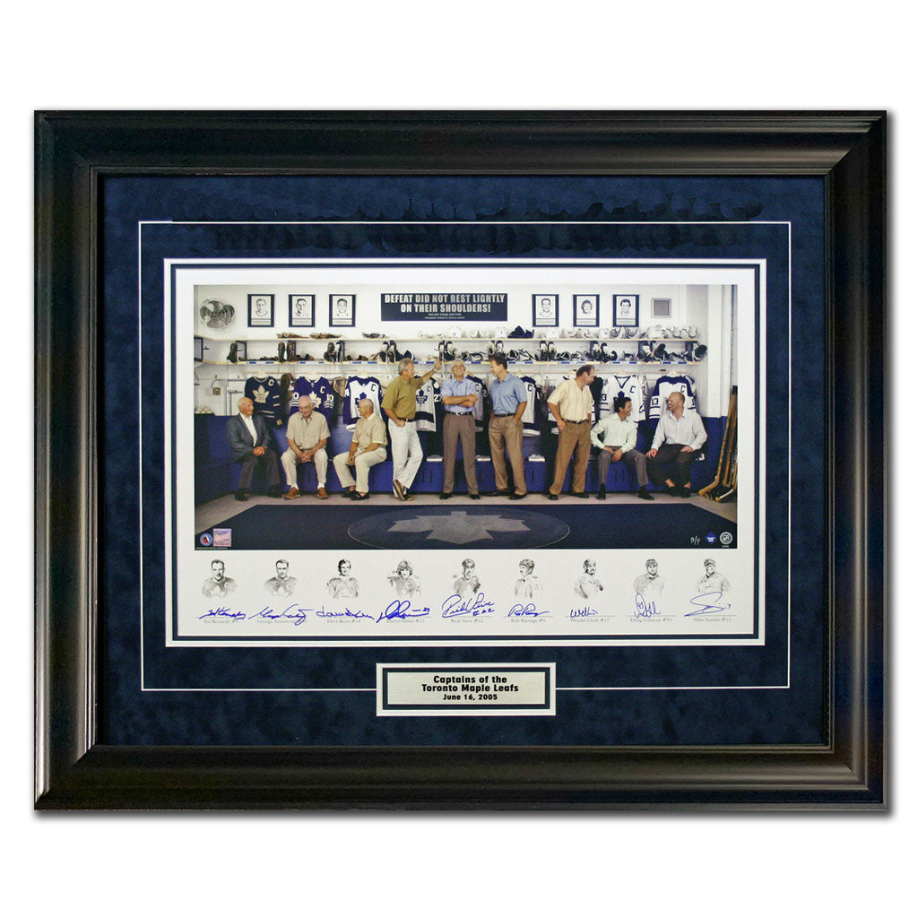 Toronto Maple Leafs CAPTAIN'S ROW Autographed 32X36 Frame - Sport Authentix Inc