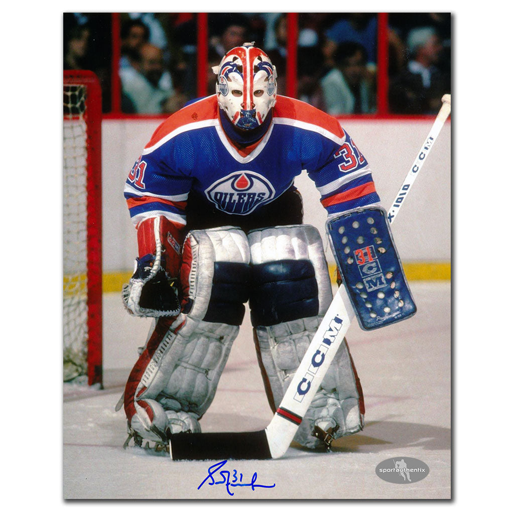 Grant Fuhr Edmonton Oilers RETRO MASK Autographed 8x10 - Sport Authentix Inc