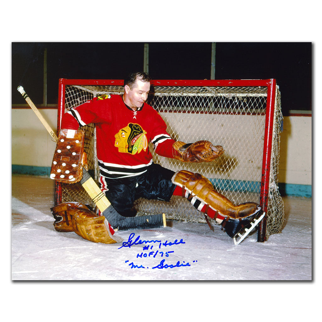 Glenn Hall Chicago Blackhawks Mr. Goalie HOF Autographed 8x10