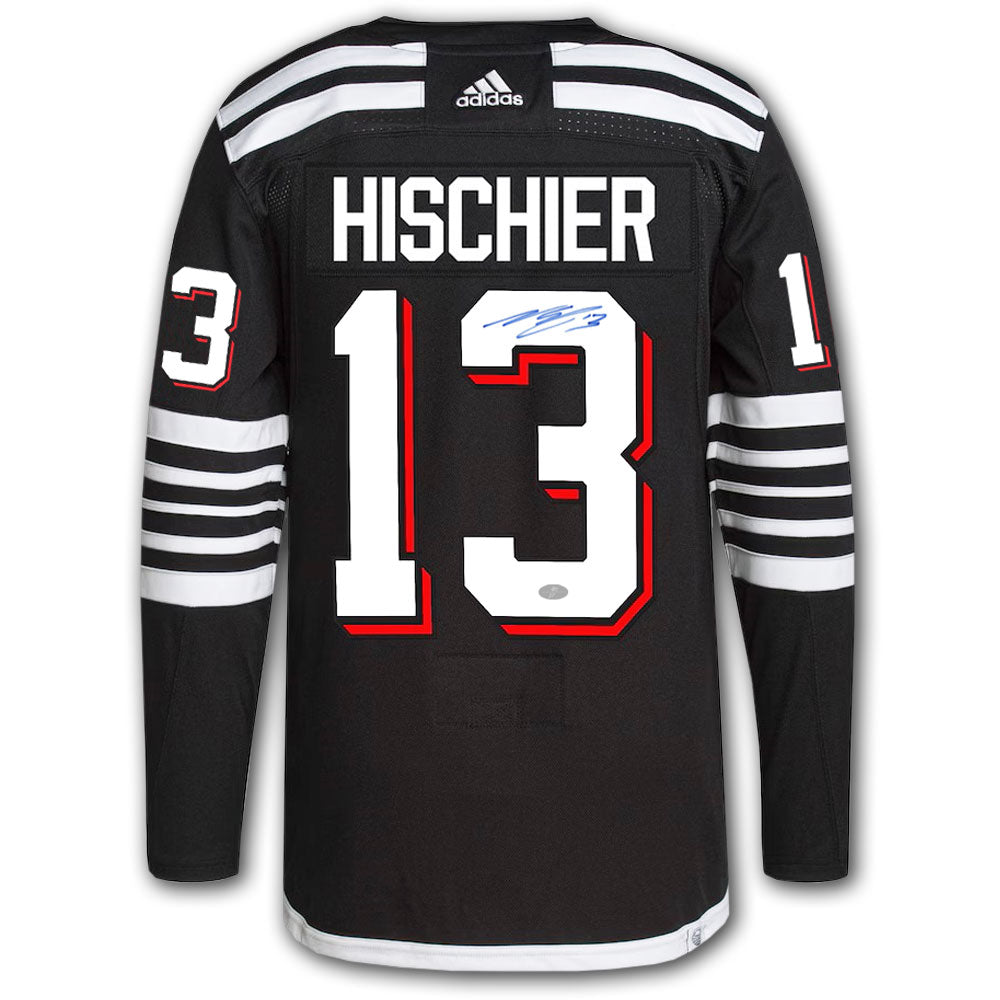 Nico Hischier New Jersey Devils Alternate Adidas Pro Autographed Jersey - Sport Authentix Inc
