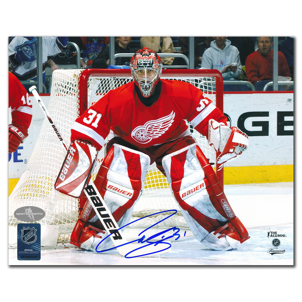 Curtis Joseph Detroit Red Wings ACTION Autographed 8x10 - Sport Authentix Inc
