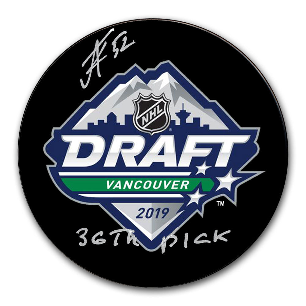 Pyotr Kochetkov 2019 NHL Draft 36th Pick Autographed Puck
