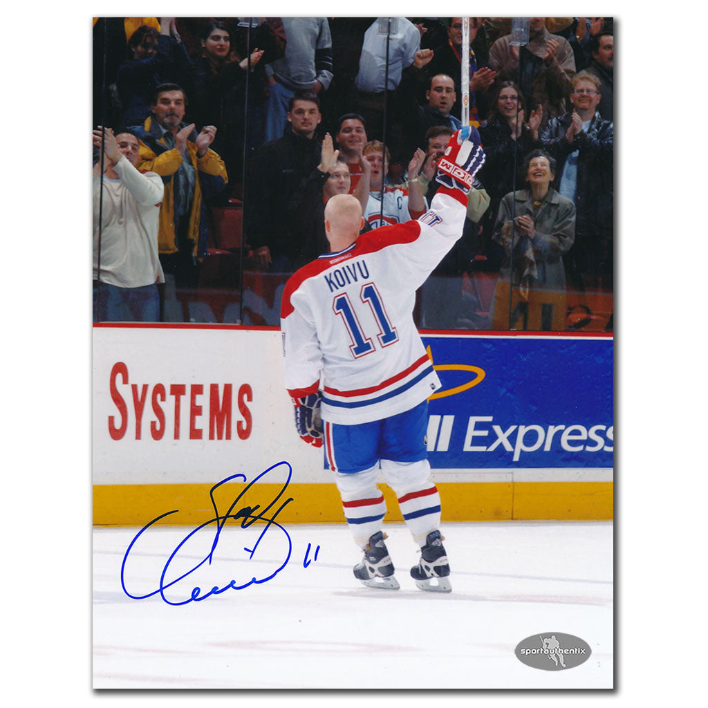 Saku Koivu Montreal Canadiens THE RETURN TO THE BELL CENTRE Autographed 8x10 - Sport Authentix Inc