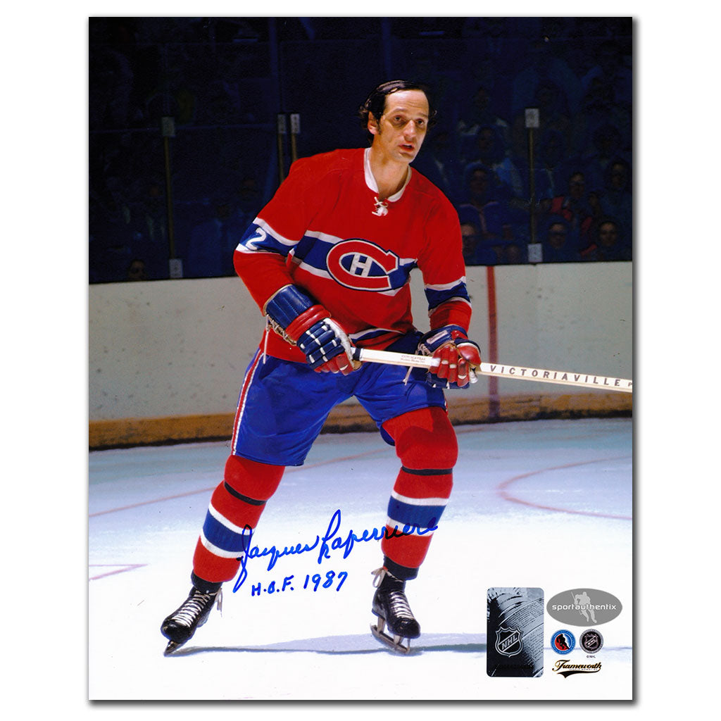 Jacques Laperriere Montreal Canadiens ACTION Autographed 8x10 - Sport Authentix Inc