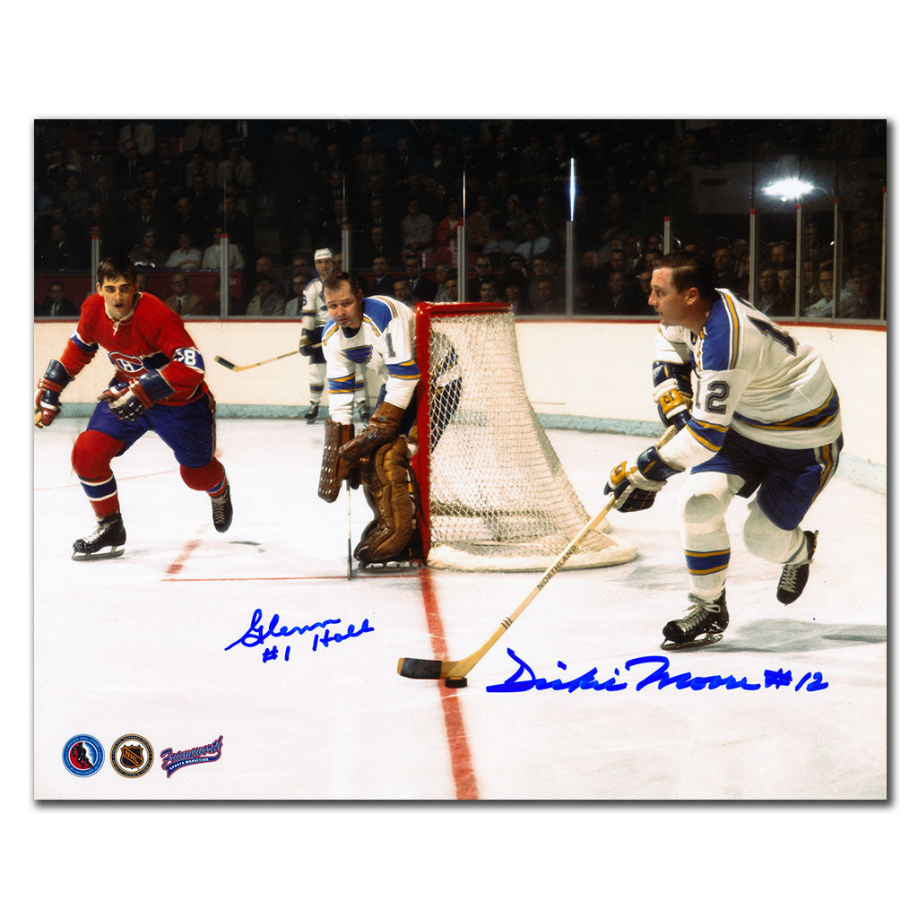 Glenn Hall & Dickie Moore St. Louis Blues Dual Autographed 8x10 - Sport Authentix Inc