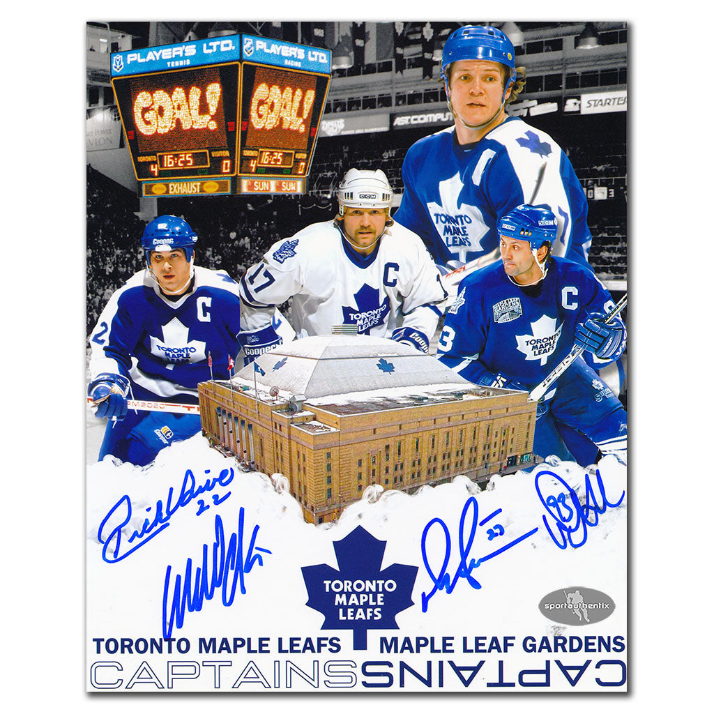 Toronto Maple Leafs Captains Maple Leaf Gardens Autographed 11x14 - Sport Authentix Inc