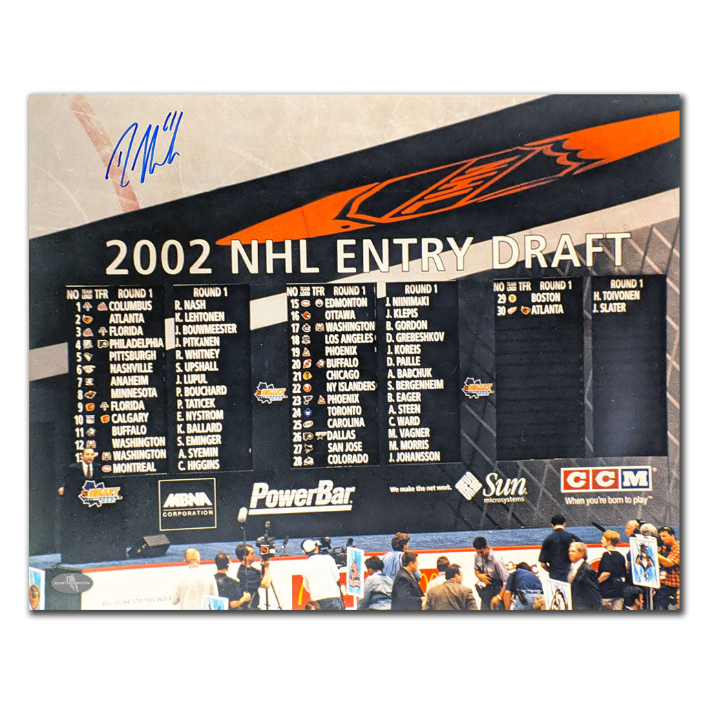 Rick Nash Columbus Blue Jackets 2002 NHL Draft Autographed 16x20