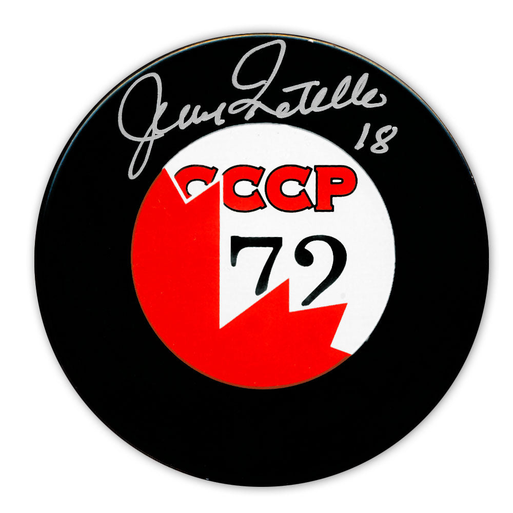 Jean Ratelle Team Canada 1972 Summit Series Autographed Puck - Sport Authentix Inc
