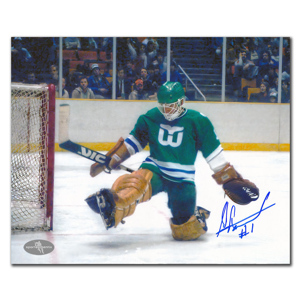 Ed Staniowski Hartford Whalers BIG SAVE Autographed 8x10 - Sport Authentix Inc