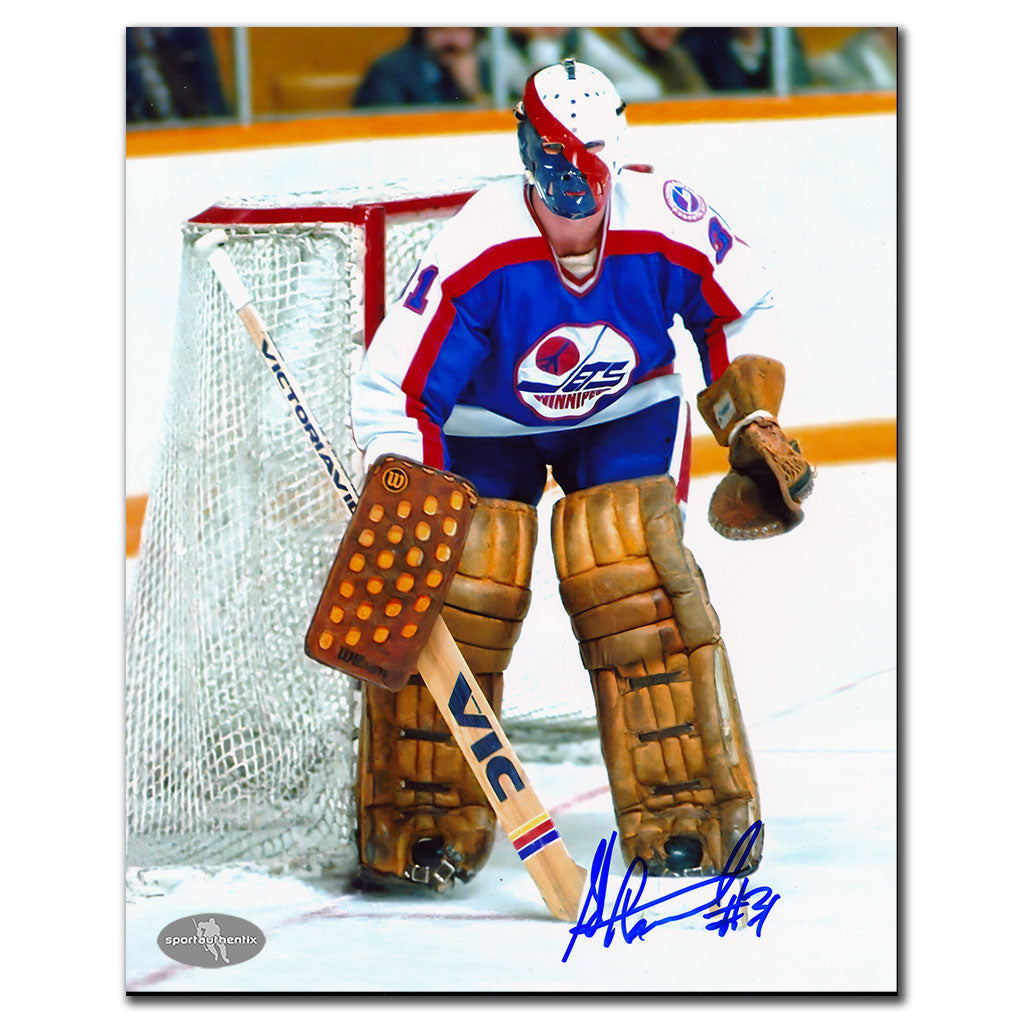 Ed Staniowski Winnipeg Jets ACTION Autographed 8x10 - Sport Authentix Inc