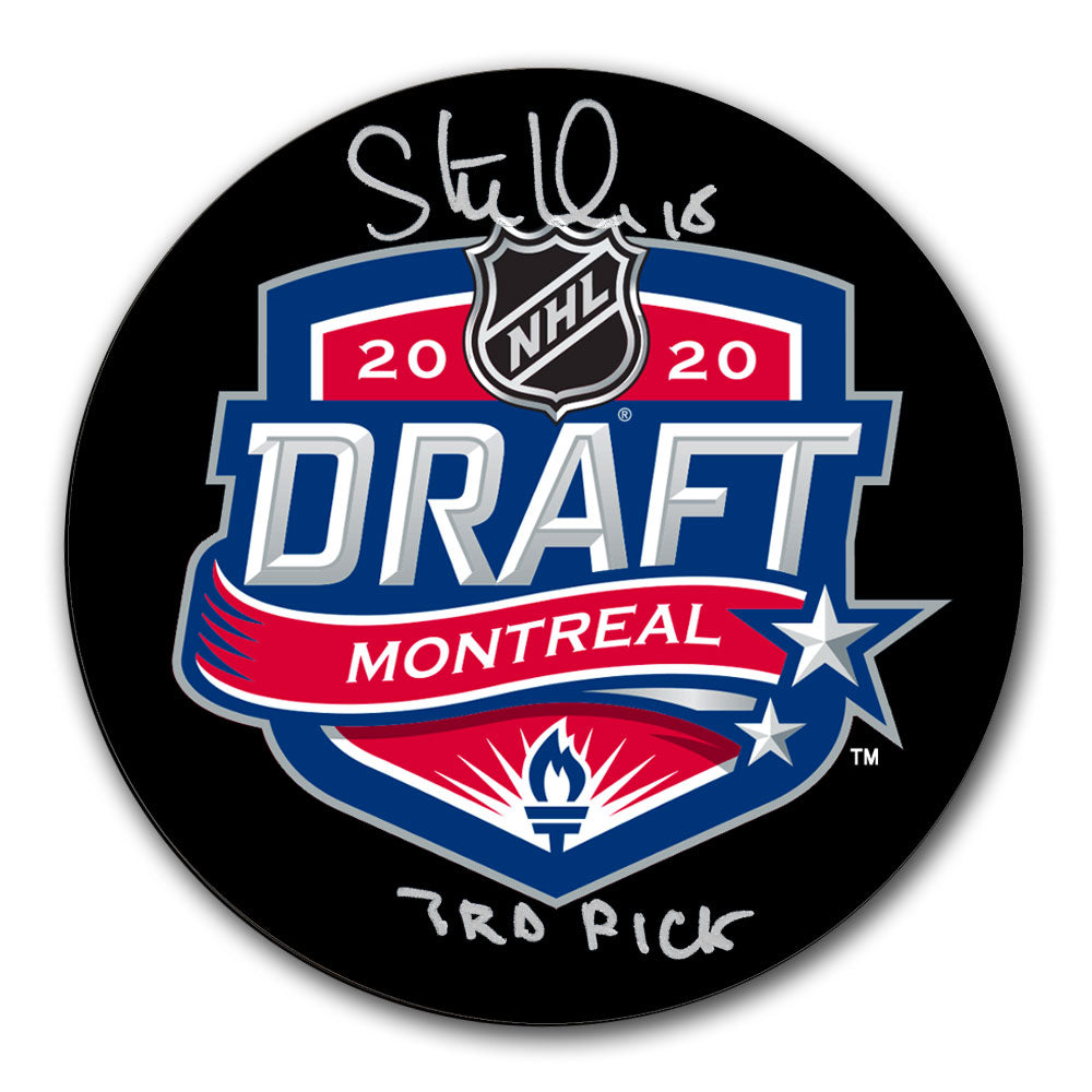 Tim Stutzle 2020 NHL Draft 3rd Pick Autographed Puck