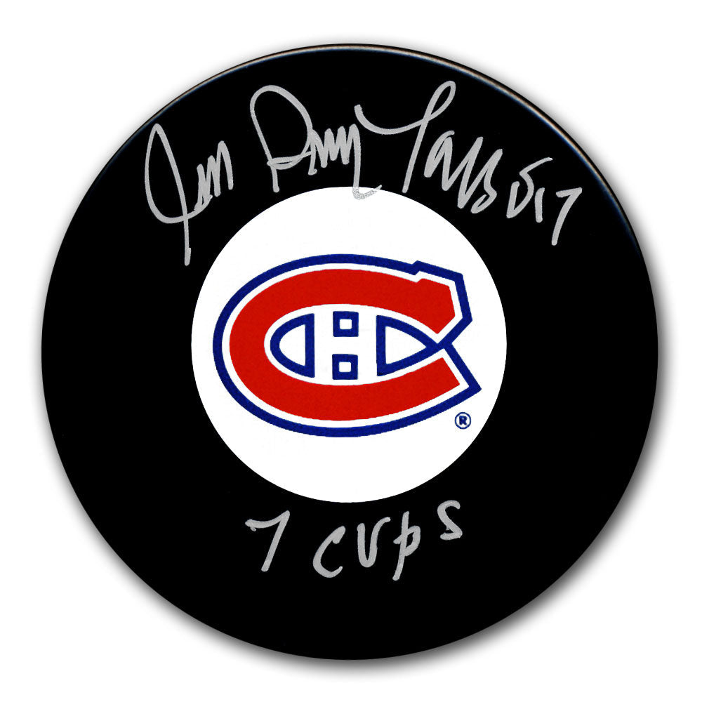 Jean Guy Talbot Montreal Canadiens 7 Cups Autographed Puck