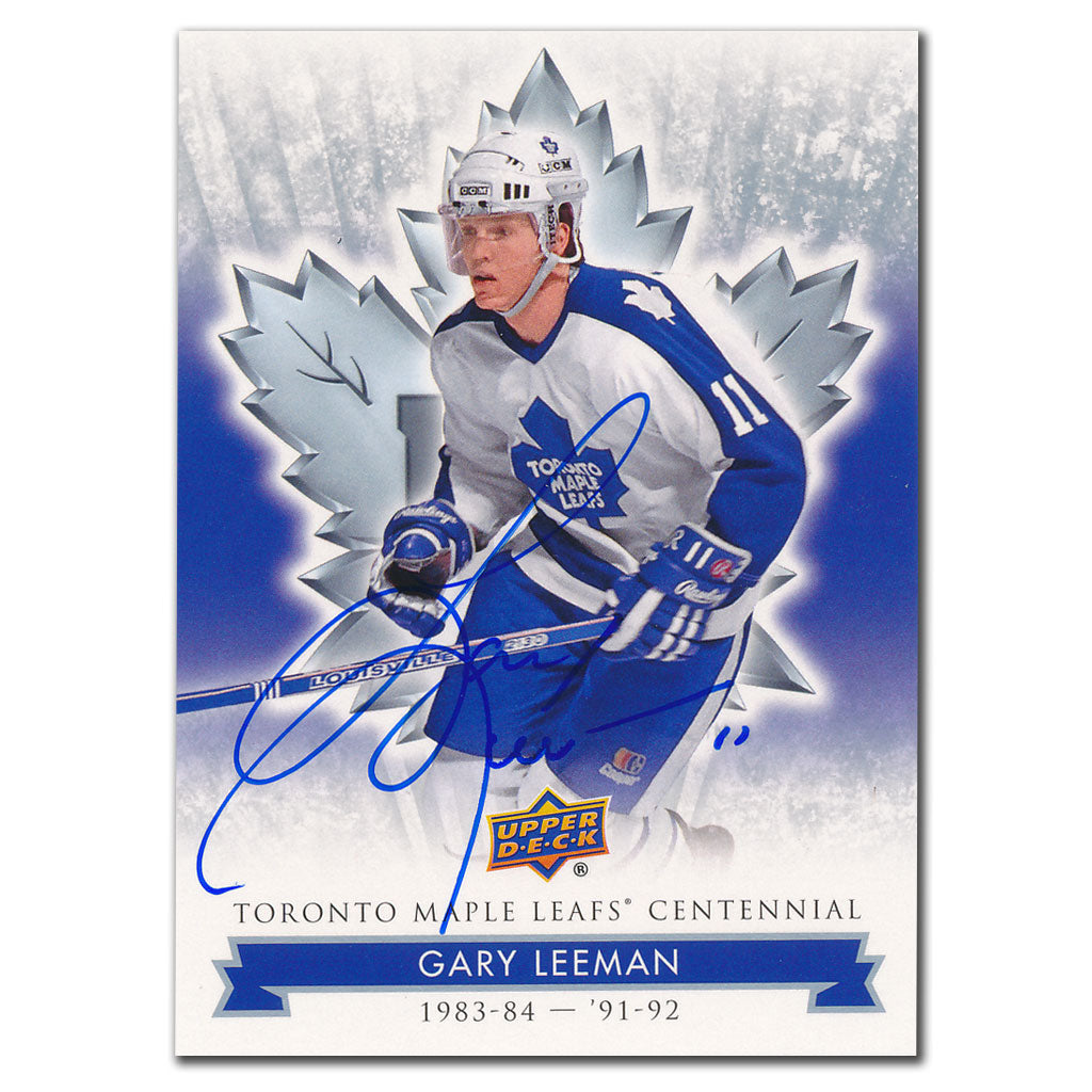 2017 Upper Deck Toronto Maple Leafs Centennial Gary Leeman Autographed Card #28