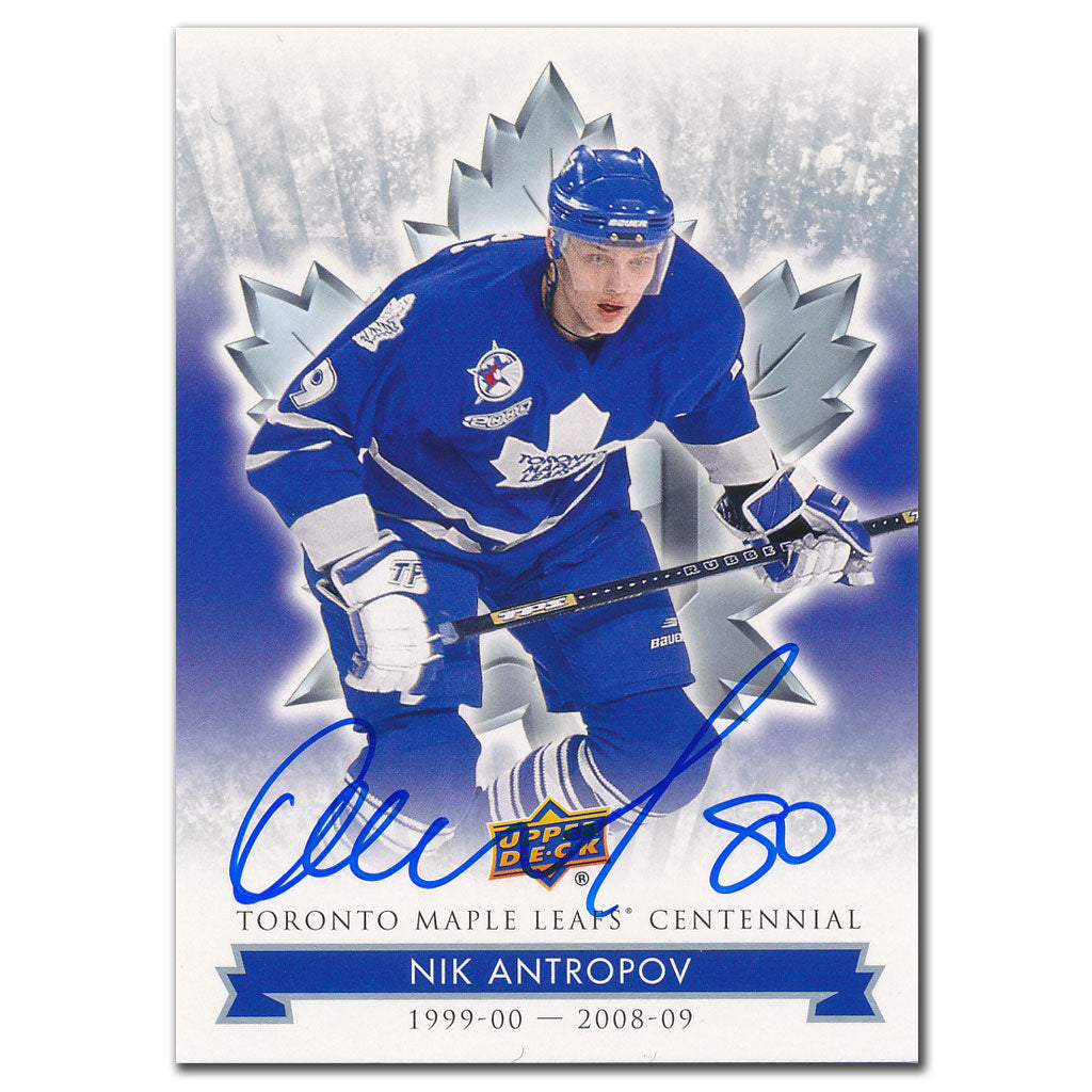 2017 Upper Deck Toronto Maple Leafs Centennial Nik Antropov Autographed Card #55