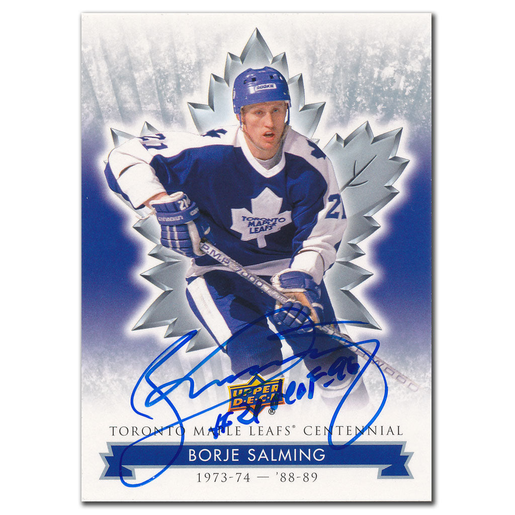 2017 Upper Deck Toronto Maple Leafs Centennial Borje Salming Autographed Card #90