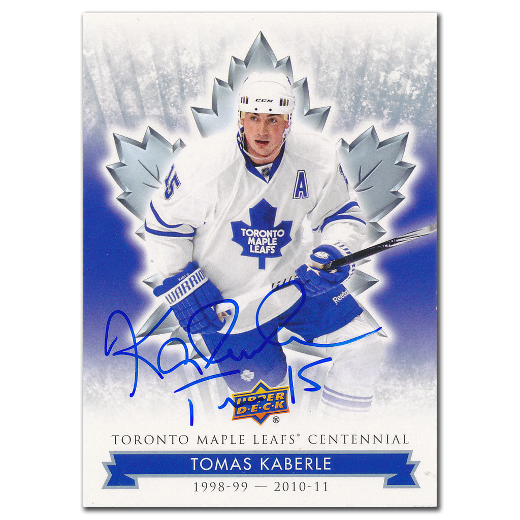 2017 Upper Deck Toronto Maple Leafs Centennial Tomas Kaberle Autographed Card #97