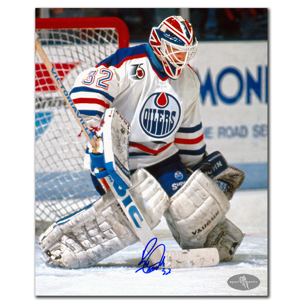 Ron Tugnutt Edmonton Oilers BIG SAVE Autographed 8x10 - Sport Authentix Inc