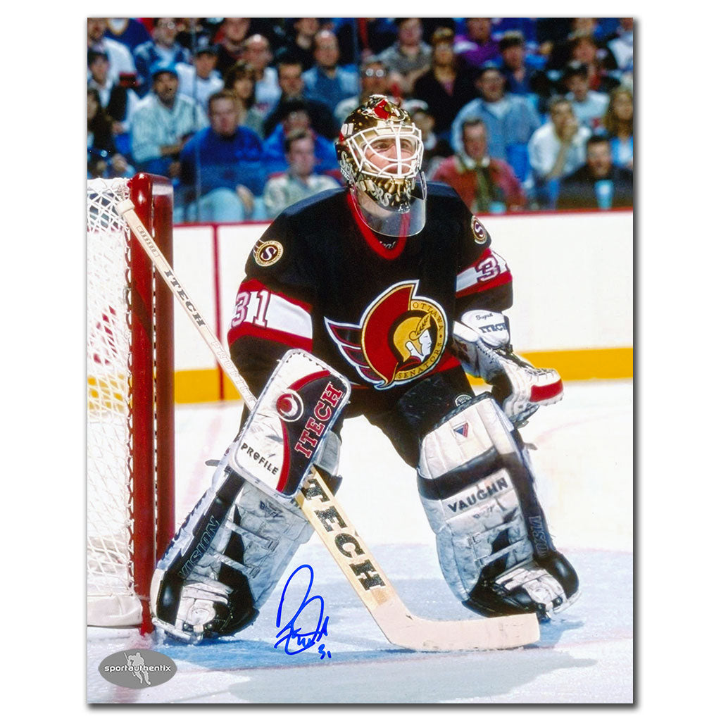 Ron Tugnutt Ottawa Senators BLACK JERSEY Autographed 8x10 - Sport Authentix Inc