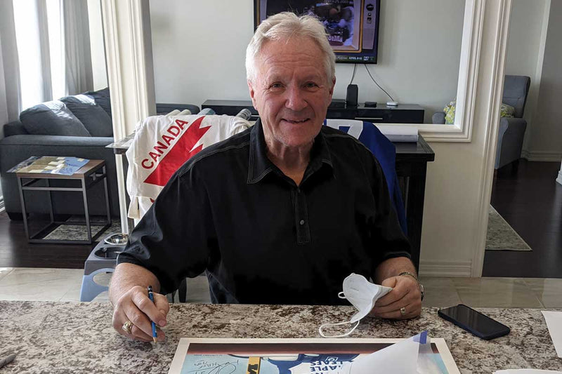 Darryl Sittler private signing at a private residence in Aurora, Ontario, March 2021
