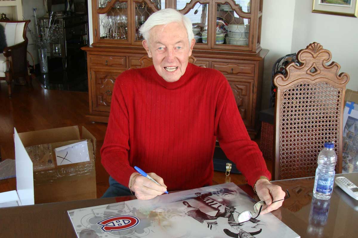 Jean Béliveau private signing at his Montreal residence, April 2013