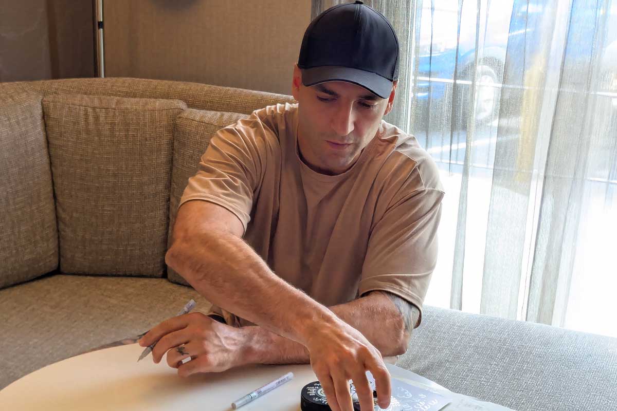 Patrice Bergeron private signing in Boston, Massachusetts, June 2025
