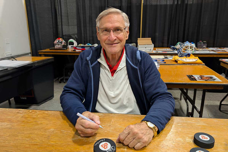 Phil Myre at SportAuthentix signing event, Sport Card Expo Toronto, May 2026