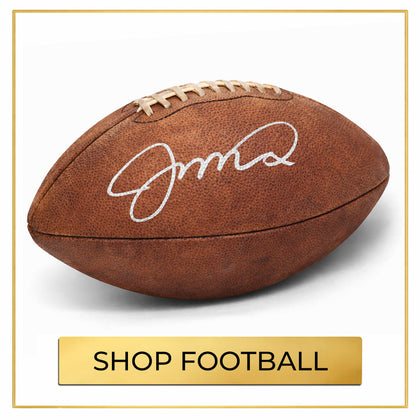 Autographed football memorabilia collection featuring signed football collectibles