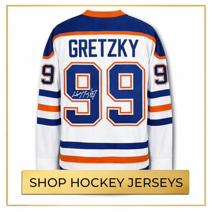 Autographed hockey jerseys collection featuring signed NHL jerseys