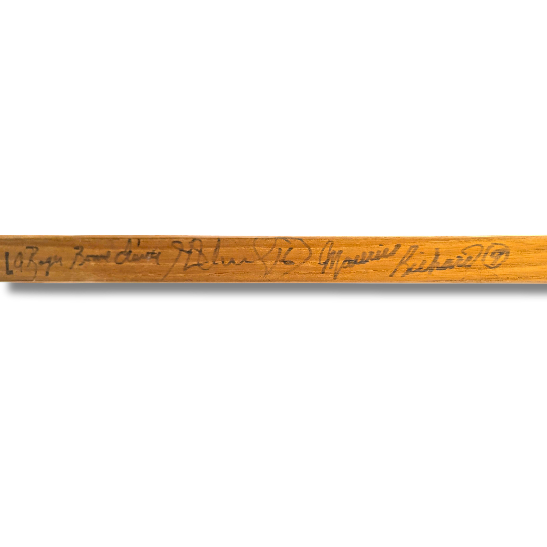 Henri Richard Maurice Richard Signed Montreal Canadiens CCM Professional Autographed Game-Used Stick
