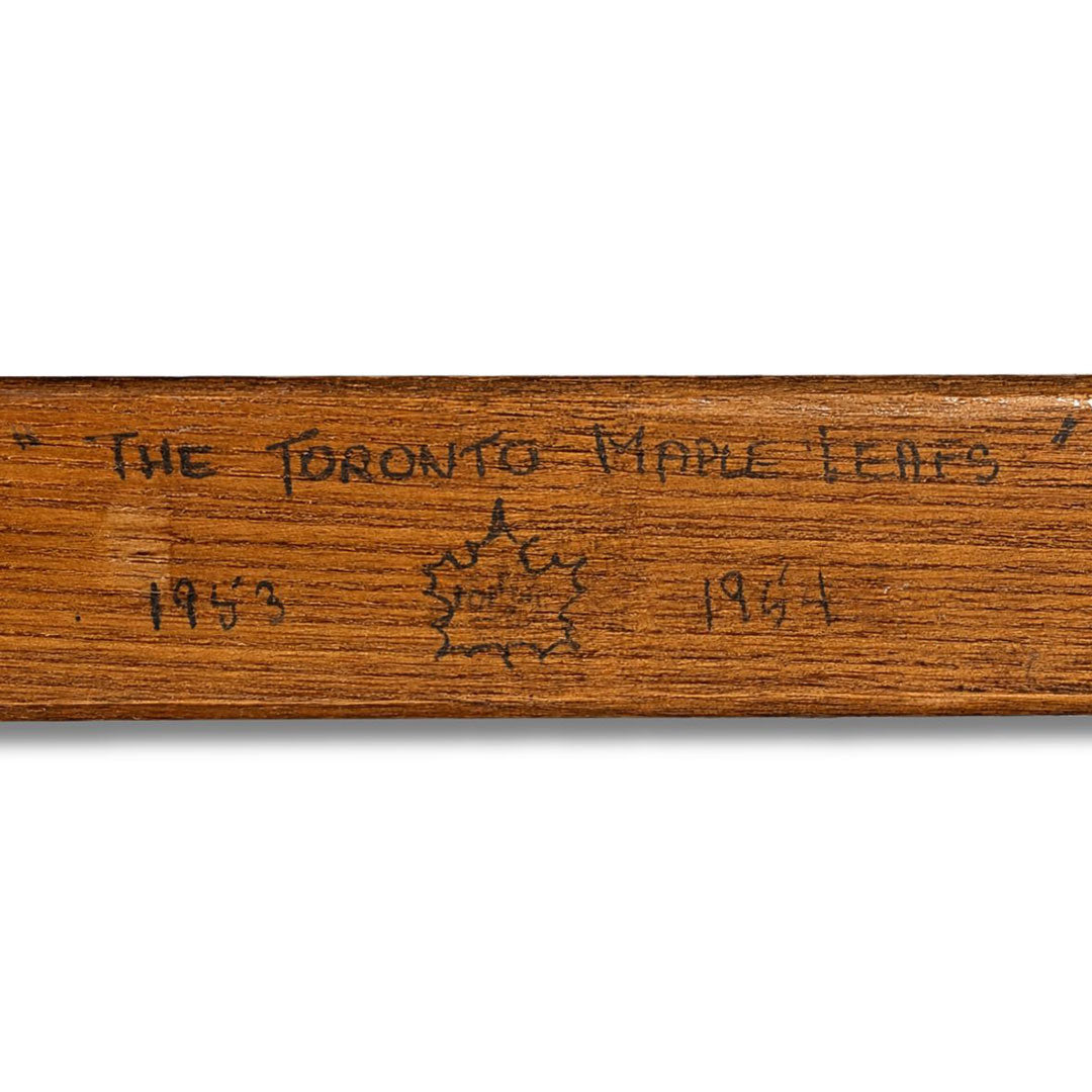 Toronto Maple Leafs Autographed 1953-54 Team Signed Hockey Stick - Tim Horton