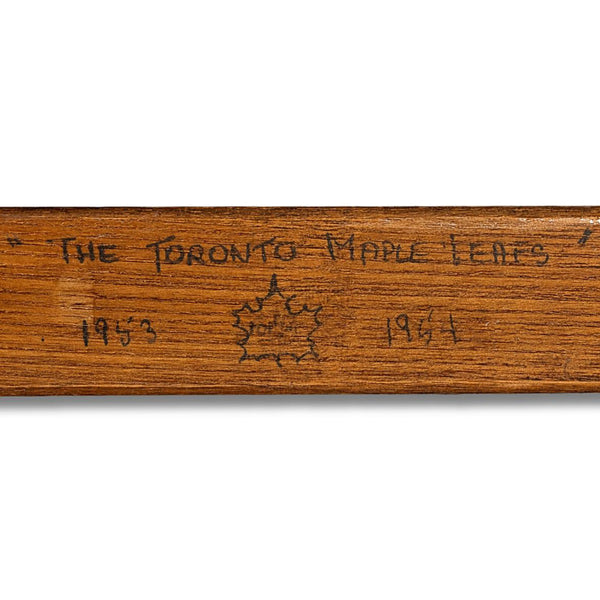 Toronto Maple Leafs Autographed 1953-54 Team Signed Hockey Stick - Tim Horton
