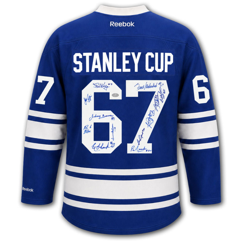 Toronto Maple Leafs autographed 1967 Stanley Cup team signed Reebok jersey back