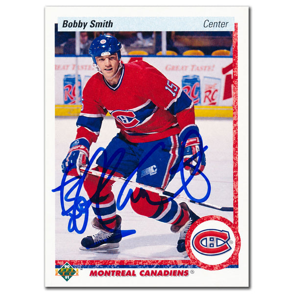 Bobby Smith autographed 1990-91 Upper Deck Montreal Canadiens hockey card #72