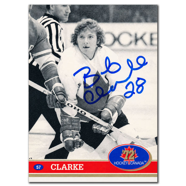 Bobby Clarke autographed 1991 Future Trends Team Canada 1972 Summit Series hockey card #57