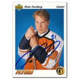 1991-92 Upper Deck Peter Forsberg Autographed Rookie Card RC #64