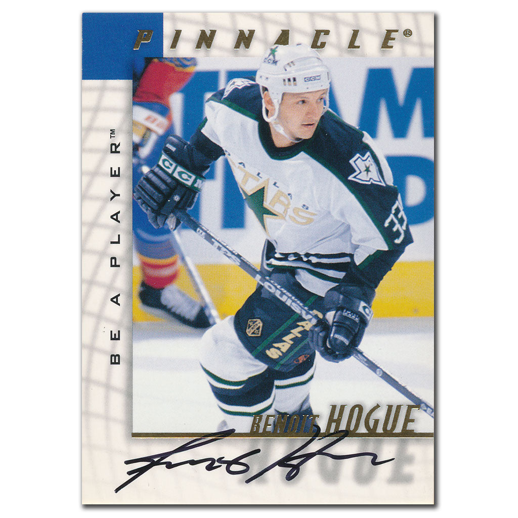 1997-98 Pinnacle Be a Player Benoit Hogue Carte autographiée #152