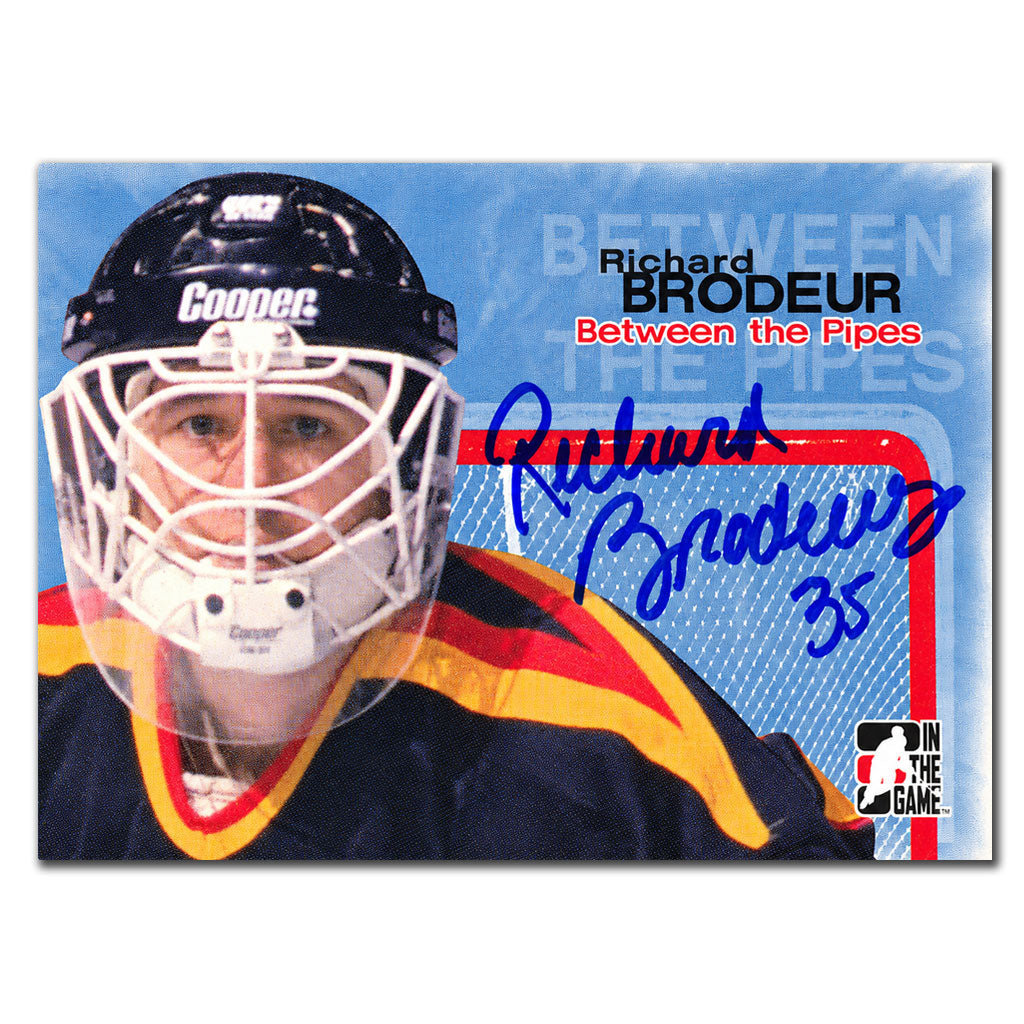 Richard Brodeur autographed 2004-05 In The Game Between The Pipes Vancouver Canucks goalie hockey card #4