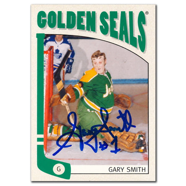 Gary Smith autographed 2004-05 In The Game Between The Pipes California Golden Seals hockey card #155