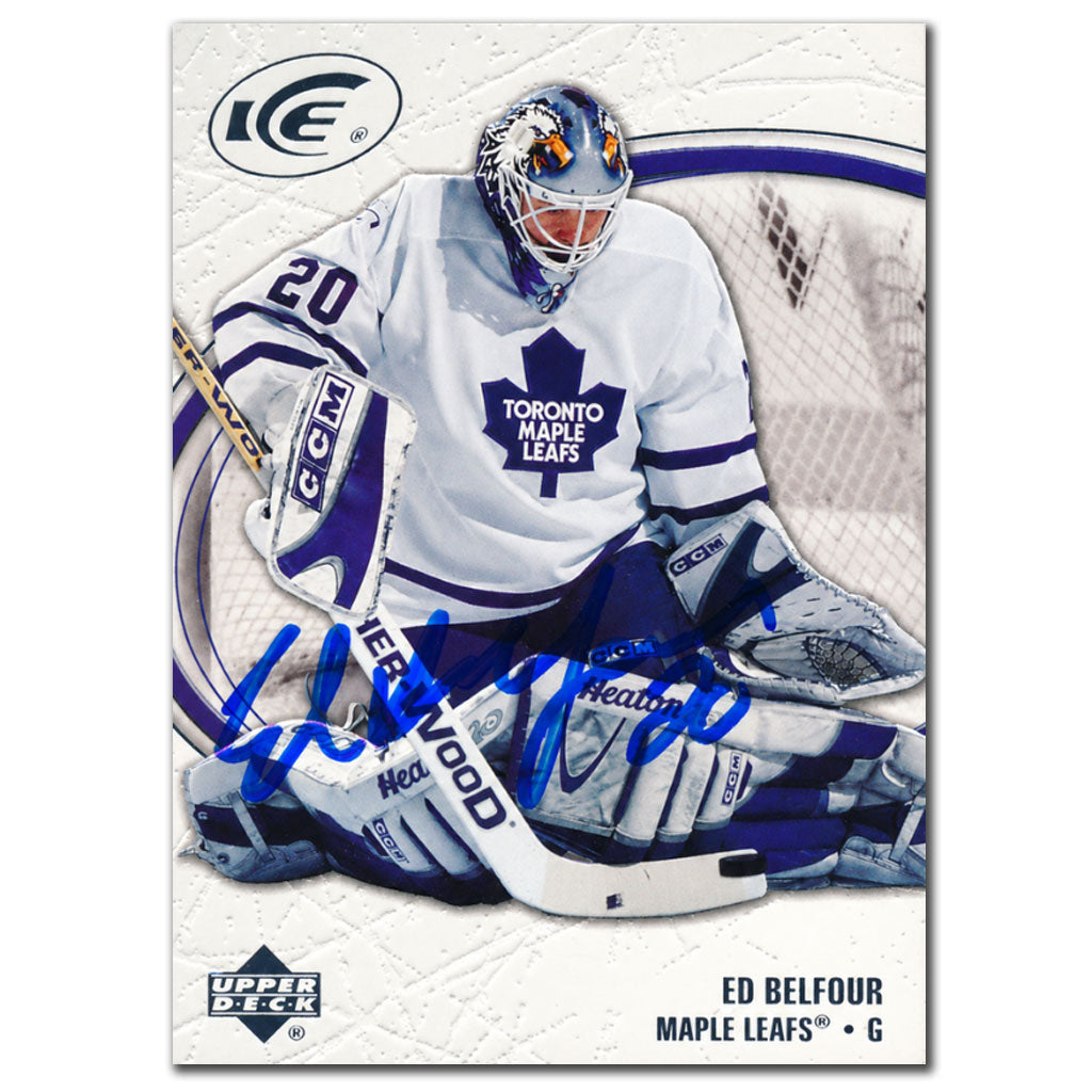 Ed Belfour autographed 2005-06 Upper Deck Ice Toronto Maple Leafs hockey card #93