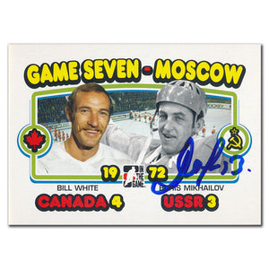 2009-10 ITG 1972 The Year in Hockey Boris Mikhailov Bill White Autographed Card #196