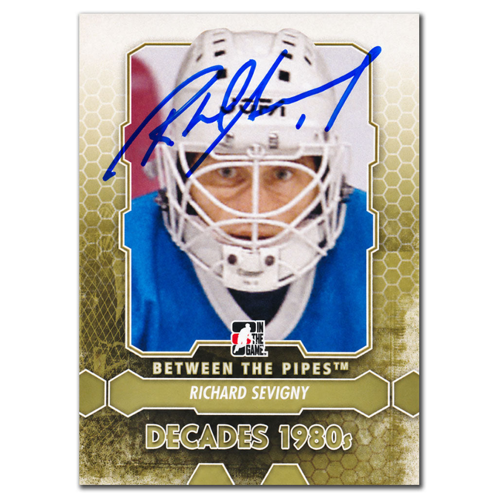 Richard Sevigny autographed 2012-13 In The Game Between The Pipes Quebec Nordiques hockey card #140