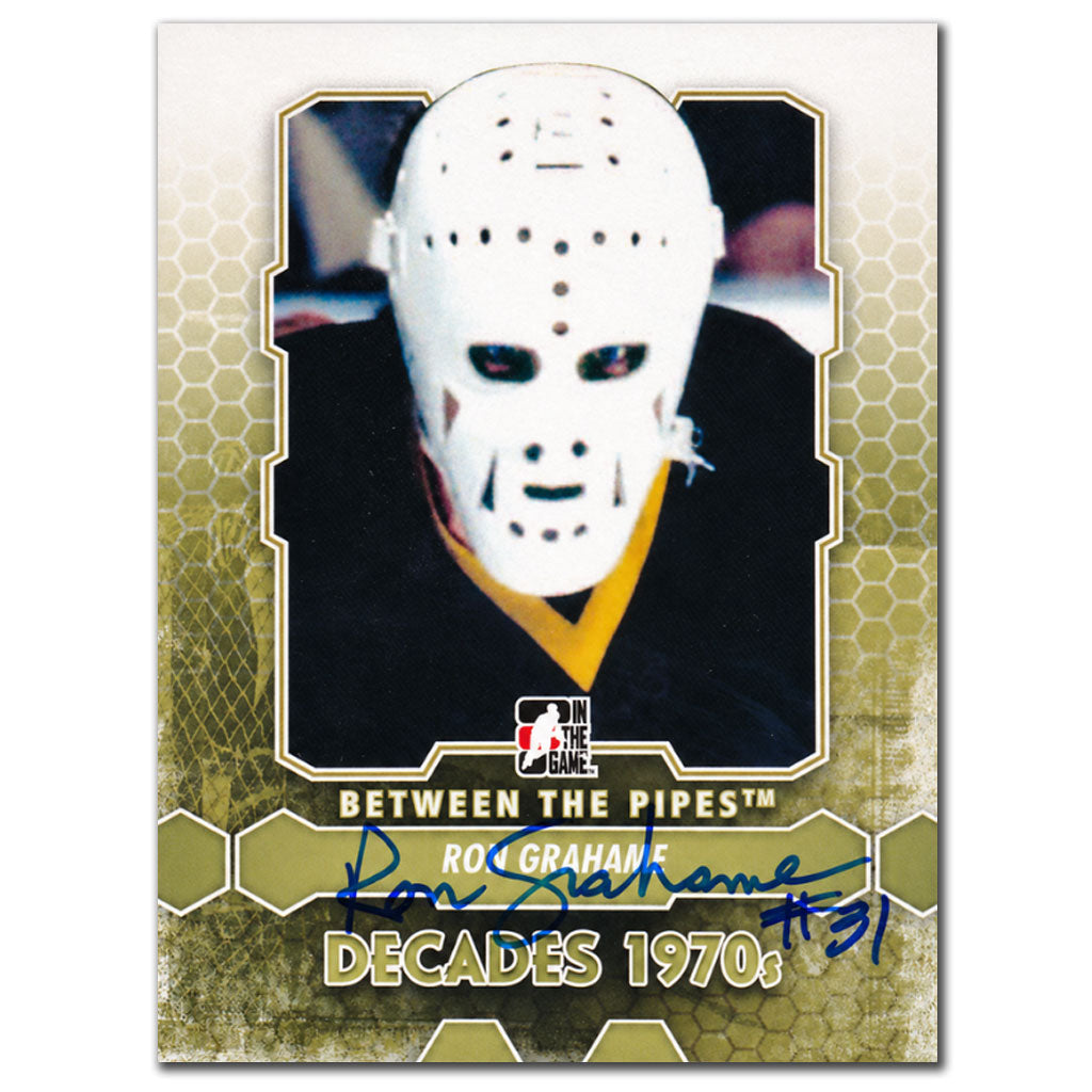 Ron Grahame autographed 2012-13 In The Game Between The Pipes Boston Bruins hockey card #156