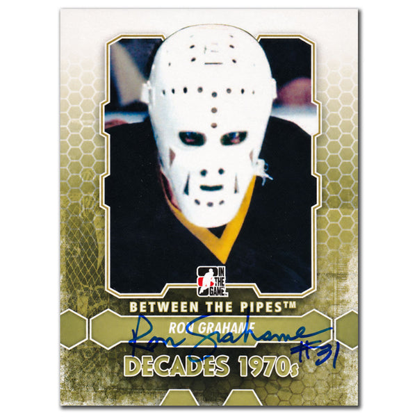 Ron Grahame autographed 2012-13 In The Game Between The Pipes Boston Bruins hockey card #156