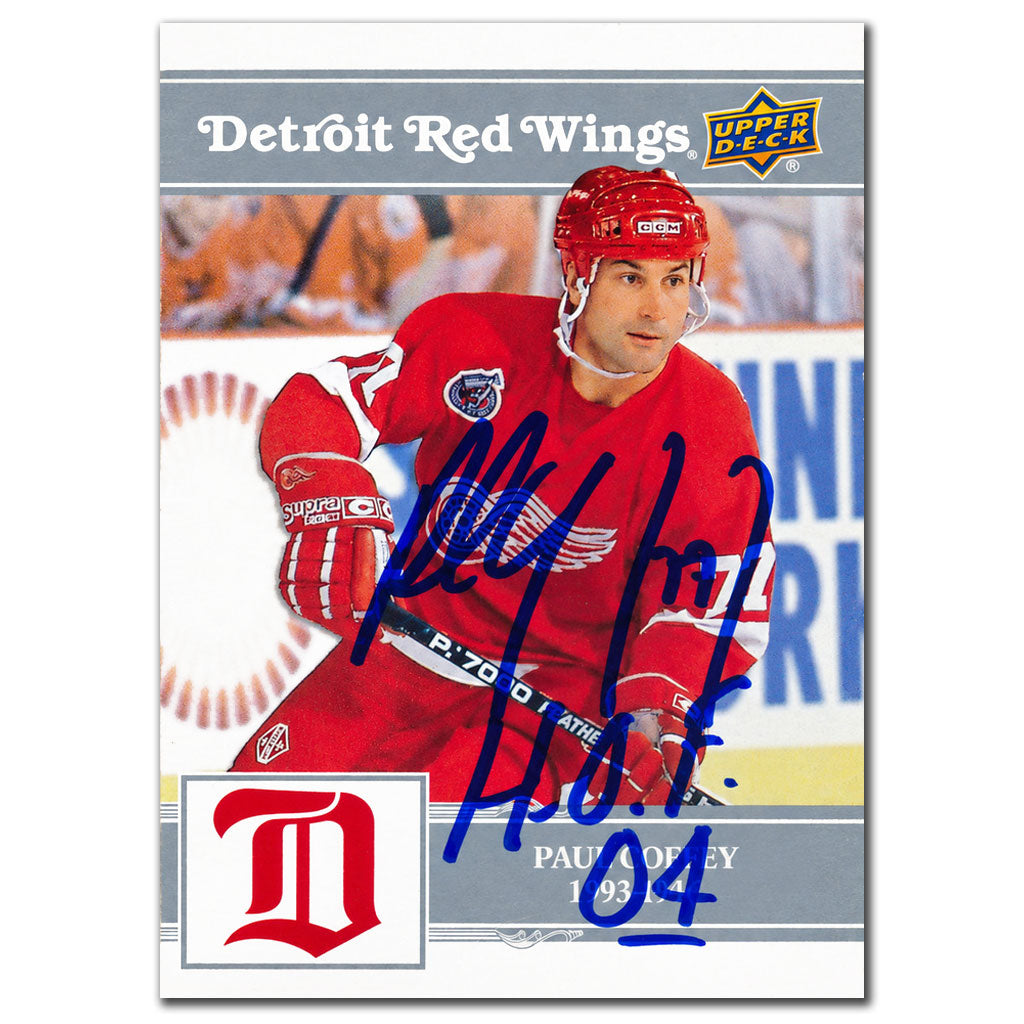 Paul Coffey autographed 2025-26 Upper Deck Detroit Red Wings Centennial hockey card #61