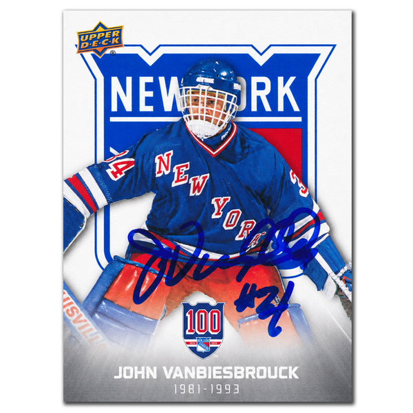 John Vanbiesbrouck autographed 2025-26 Upper Deck New York Rangers Centennial hockey card #26